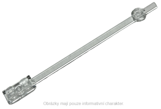 42445 Trans-Clear Bar 12L with 1 x 2 Plate End, Solid Studs