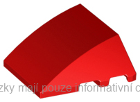 64225 Red Wedge 4 x 3 Triple Curved No Studs