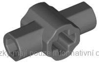 24122 Dark Bluish Gray Technic, Axle Connector Hub with Two Bar Holders