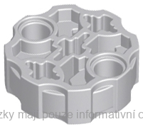 98585 Light Bluish Gray Technic, Axle Connector Block Round with 2 Pin Holes