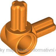 10197 Orange Technic, Axle and Pin Connector Hub with 2 Perpendicular Axles