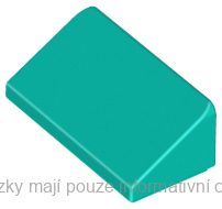 85984 Dark Turquoise Slope 30 1 x 2 x 2/3