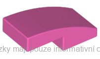 11477 Dark Pink Slope, Curved 2 x 1 x 2/3
