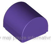 49307 Dark Purple Slope, Curved 1 x 1 x 2/3 Double