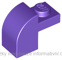 6091 Dark Purple Slope, Curved 2 x 1 x 1 1/3 with Recessed Stud