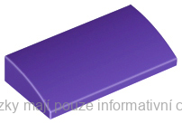 88930 Dark Purple Slope, Curved 2 x 4 x 2/3 with Bottom Tubes