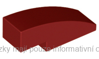 50950 Dark Red Slope, Curved 3 x 1