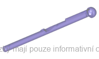 15303 Trans-Purple Projectile Arrow, Bar 8L with Round End