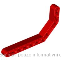 32009 Red Technic, Liftarm, Modified Bent Thick 1 x 11.5 Double