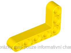 32526 Yellow Technic, Liftarm, Modified Bent Thick L-Shape 3 x 5
