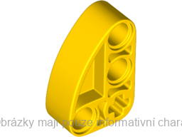 71708 Yellow Technic, Liftarm, Modified L-Shape Quarter Ellipse Thick 2 x 3