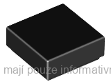 3070b Black Tile 1 x 1 with Groove