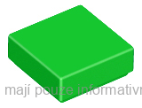 3070b Bright Green Tile 1 x 1 with Groove