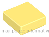 3070b Bright Light Yellow Tile 1 x 1 with Groove