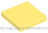 3068b Bright Light Yellow Tile 2 x 2 with Groove