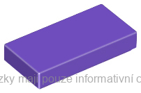 3069b Dark Purple Tile 1 x 2 with Groove