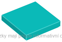 3068b Dark Turquoise Tile 2 x 2 with Groove