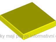 3068b Neon Yellow Tile 2 x 2 with Groove