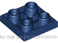 11203 Dark Blue Tile, Modified 2 x 2 Inverted