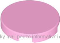 14769 Bright Pink Tile, Round 2 x 2 with Bottom Stud Holder