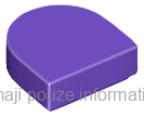 24246 Dark Purple Tile, Round 1 x 1 Half Circle Extended