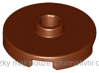 18674 Reddish Brown Tile, Round 2 x 2 with Open Stud