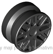93595 Black Wheel 11mm D. x 6mm with 8 'Y' Spokes