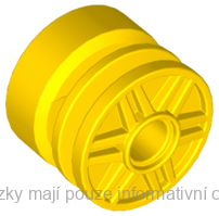 55981 Yellow Wheel 18mm D. x 14mm with Pin Hole