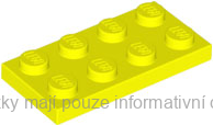3020 Neon Yellow Plate 2 x 4