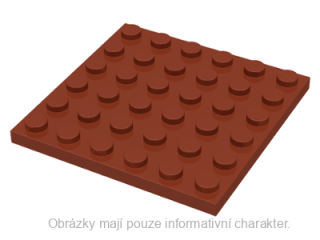 3958 Reddish Brown Plate 6 x 6