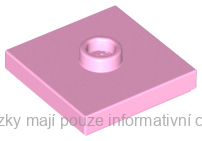 87580 Bright Pink Plate, Modified 2 x 2 with Groove