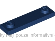 41740 Dark Blue Plate, Modified 1 x 4 with 2 Studs with Groove