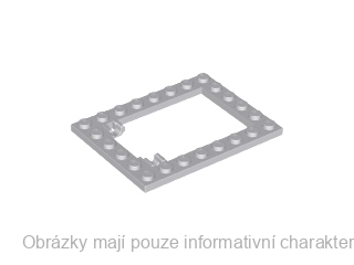 92107 Light Bluish Gray Plate, Modified 6 x 8 Trap Door Frame Horizontal