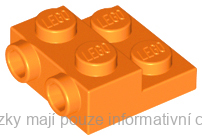 99206 Orange Plate, Modified 2 x 2 x 2/3 with 2 Studs on Side