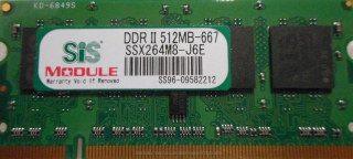 Asus SSX264M8-J6E 512MB 667MHz DDR II memory modules