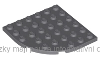 6003 Dark Bluish Gray Plate, Round Corner 6 x 6