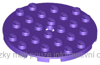 11213 Dark Purple Plate, Round 6 x 6 with Hole
