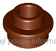 85861 Reddish Brown Plate, Round 1 x 1 with Open Stud