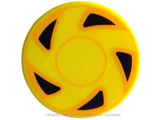 14769pb538 Yellow Tile, Round 2 x 2 with Bottom Stud Holder with Hubcap