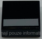 3070bpb167 Black Tile 1 x 1 with Groove with White Line