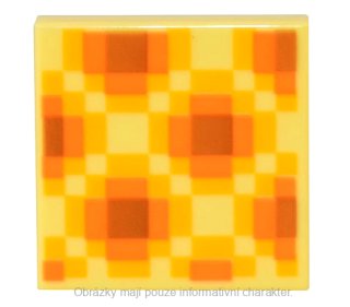 3068bpb1494 Bright Light Yellow Tile 2 x 2 Minecraft Pixelated Honeycomb