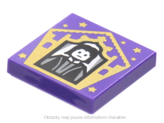 3068bpb1744 Dark Purple Tile 2 x 2 with Chocolate Frog Card Severus Snape