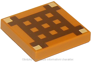 3068bpb0893 Medium Nougat Tile 2 x 2 with Dark Brown Minecraft Crafting Table