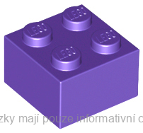 3003 Dark Purple Brick 2 x 2
