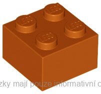 3003 Dark Orange Brick 2 x 2
