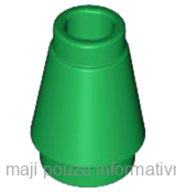 4589b Green Cone 1 x 1 with Top Groove