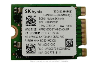SK Hynix 256gb NVMe SSD - BC501 (HFM256DGTNG-8 3A0A) M.2 2230