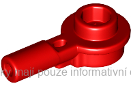 32828 Red Bar 1L with 1 x 1 Round Plate with Hollow Stud